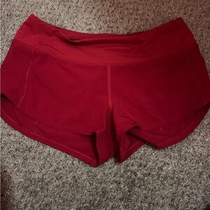 lululemon athletica Red Athletic Shorts